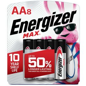 Energizer MAX AA Batteries (8 Pack), Double A Alkaline Batteries