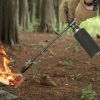 Outdoor camping extended flame-throwing gun stainless steel gun burning pig hair supplies camping straight handle handheld detachable igniter