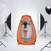 1-2 Person Portable Pop Up Toilet Shower Tent Changing Room Dressing Tent Camping Shelter Orange