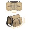 Pet Dog Backpack Hound Hiking Camping Saddle Bag Cotton Canvas For Medium Large Dog