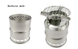 Outdoor Mini Stainless Steel Folding Wood Stove Wood Stove Portable Bbq Camping Stove