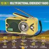 3600mAh Emergency Crank &NOAA Weather Radio; Hand Crank/Solar/USB Charging; Portable Radio With (AM FM /WB); Radio With Other Function For BT Speaker