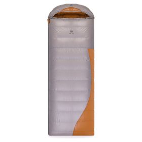 Outdoor Camping Envelope Down Sleeping Bag (Option: Khaki grey-400g White goose down)